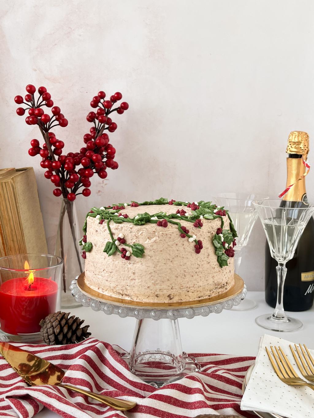 CHRISTMAS CHOCOLATE AND CHERRY&nbsp;CAKE